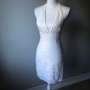 BCBGMaxAzria Sexy White Layer Dress